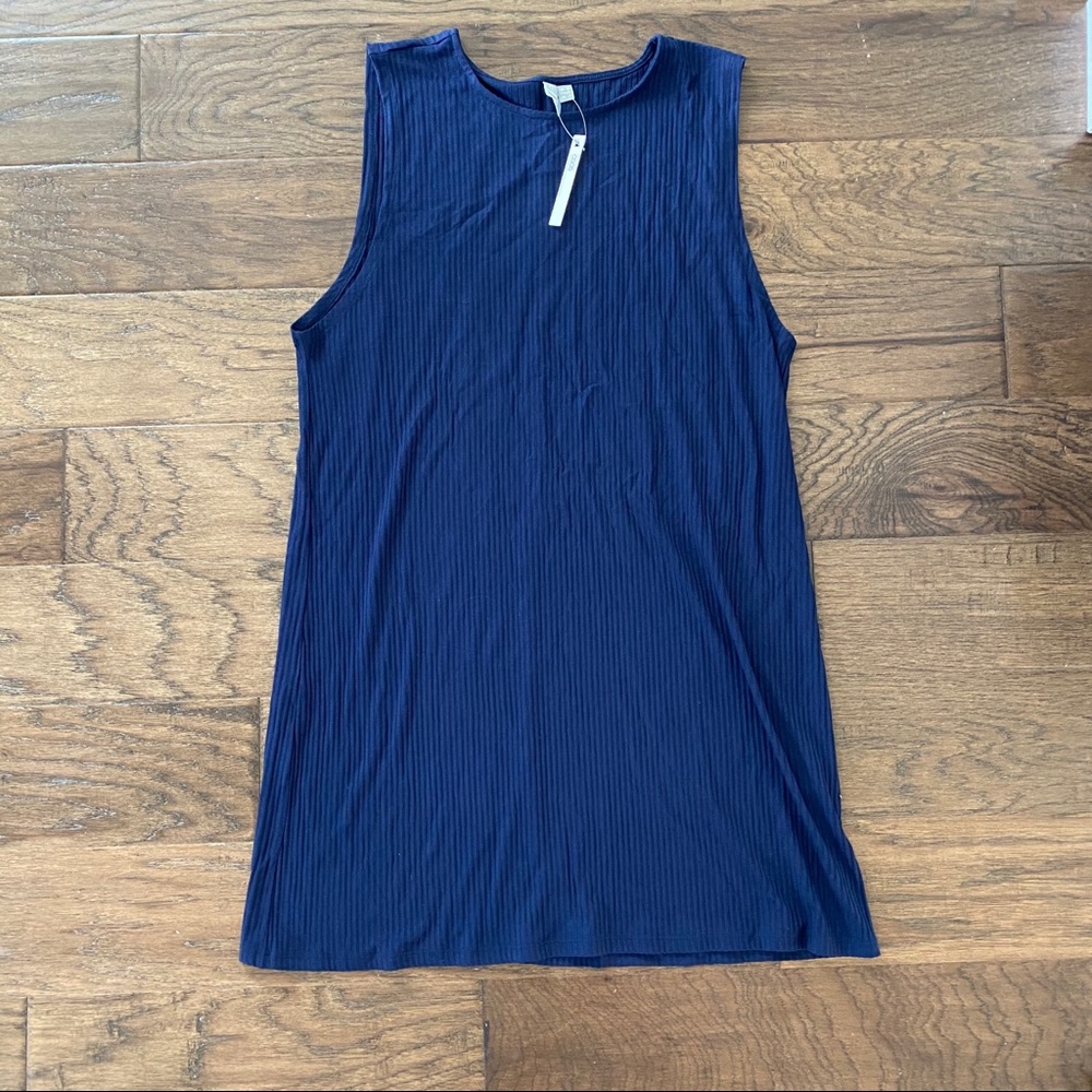 NWT! ASOS Navy Ribbed Tank Dress